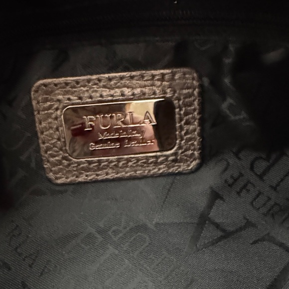 Furla Italian Luxury Shimmering Bronze Hobo Shoulder Bag - Picture 9 of 12